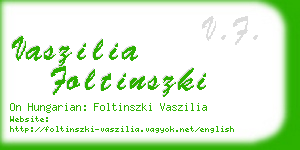 vaszilia foltinszki business card